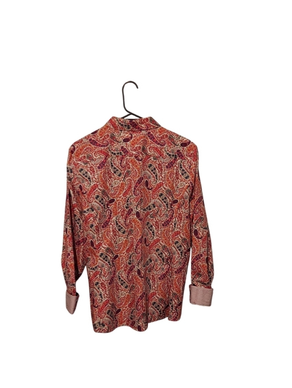 Orvis Paisley 100% Cotton Wrinkle Free Button Down Shirt 16 Garden Party Preppy - Picture 3 of 11